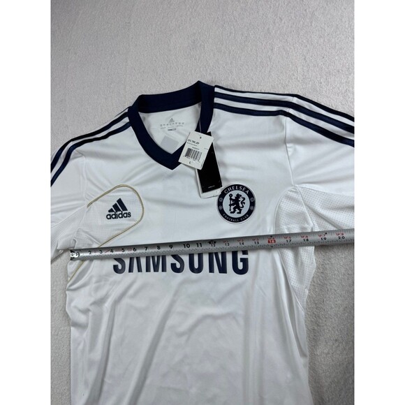 Adidas Chelsea Men's White Navy Large ClimaCool Soccer Jersey - Picture 10 of 16